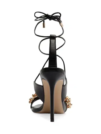 Alexandre Birman Women's Gia 100MM Bubble-Embellished Leather Sandals - Black - Size 6 | Thumbnail 5