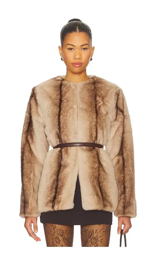 Line & Dot The City Faux Fur Jacket