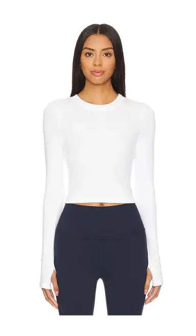 Splits59 Louise Rib Long Sleeve Crop Top | Thumbnail 1