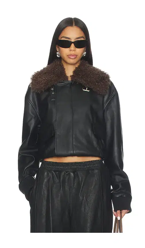 superdown Philomena Faux Leather Jacket