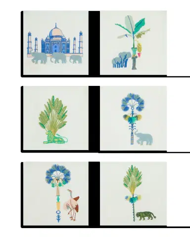 Emporio Sirenuse Elephant Family Cocktail Napkins | Thumbnail 1