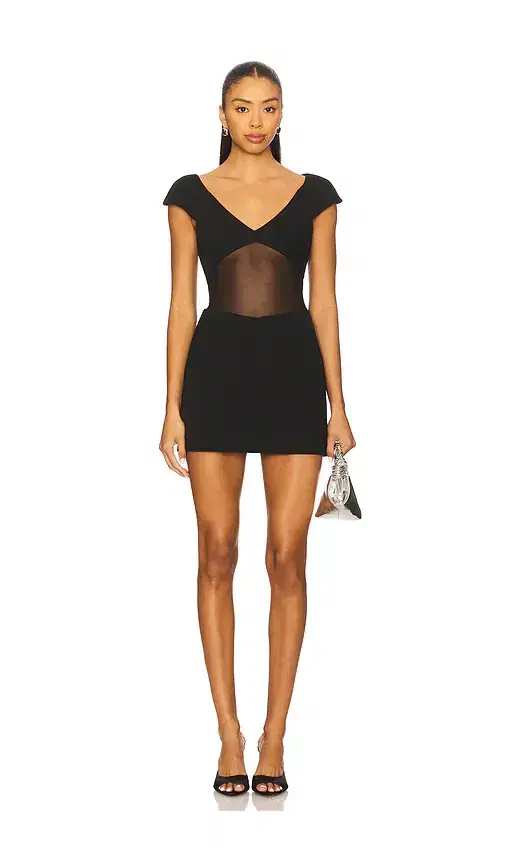MISHA The Salvador Bonded Crepe Mini Dress