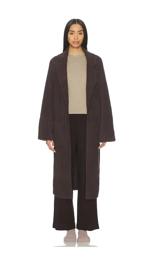 CozyChic Cotton Rib Long Coat