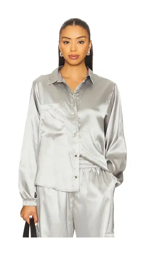 HEROINE SPORT Satin Button Up Shirt