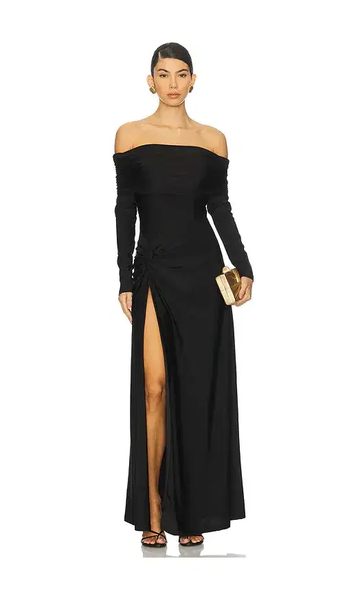 Runaway The Label Abbie Off Shoulder Maxi Dress
