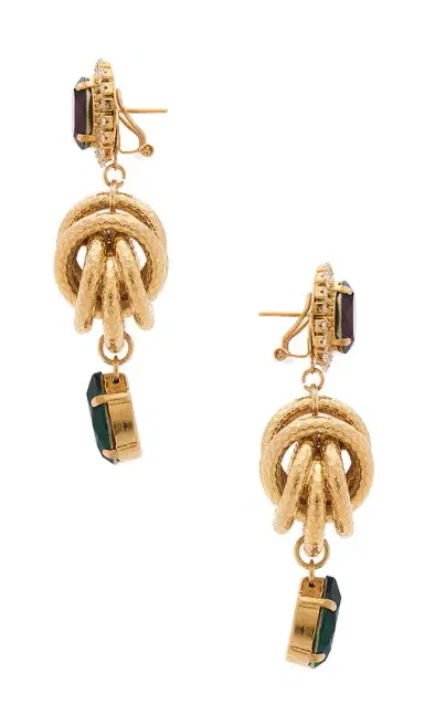 Anton Heunis Omega Clasp With Square Pendant Earrings | Thumbnail 2 Anton Heunis Omega Clasp With Square Pendant Earrings | Thumbnail 2