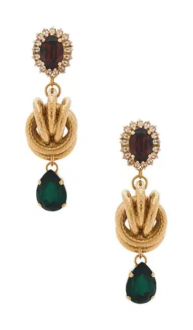 Anton Heunis Omega Clasp With Square Pendant Earrings | Thumbnail 1 Anton Heunis Omega Clasp With Square Pendant Earrings | Thumbnail 1