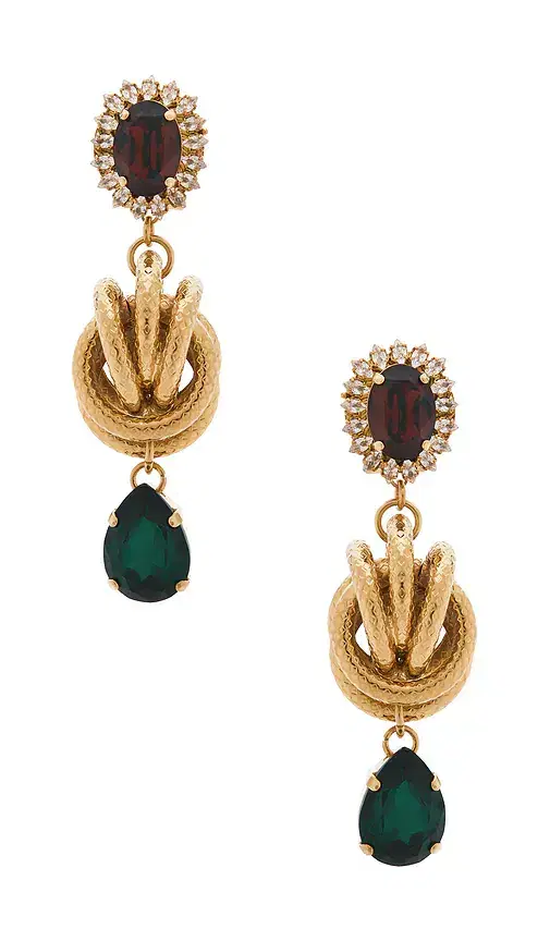 Anton Heunis Omega Clasp With Square Pendant Earrings