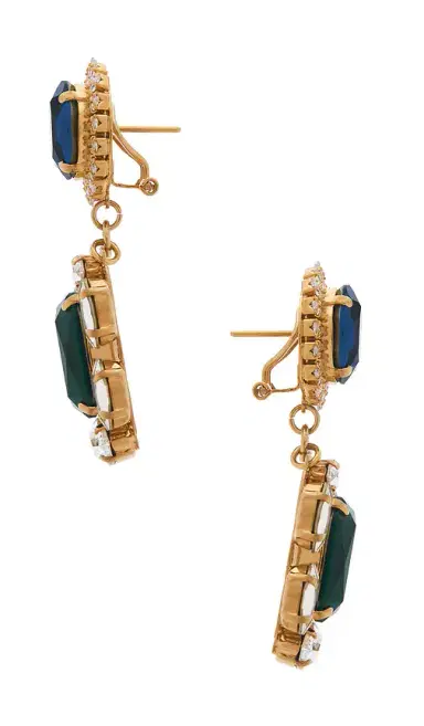 Anton Heunis Omega Clasp With Square Pendant Earrings | Thumbnail 2
