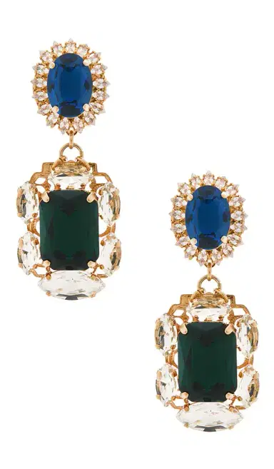 Anton Heunis Omega Clasp With Square Pendant Earrings | Thumbnail 1