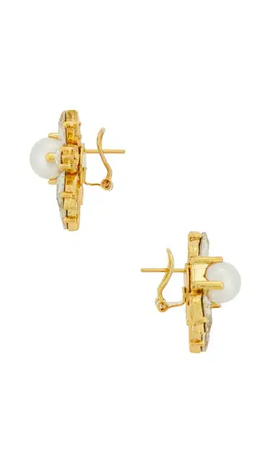 Anton Heunis Omega Clasp Flower Motif Stud Earrings | Thumbnail 2 Anton Heunis Omega Clasp Flower Motif Stud Earrings | Thumbnail 2