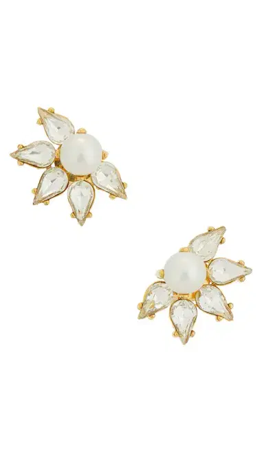 Anton Heunis Omega Clasp Flower Motif Stud Earrings | Thumbnail 1 Anton Heunis Omega Clasp Flower Motif Stud Earrings | Thumbnail 1