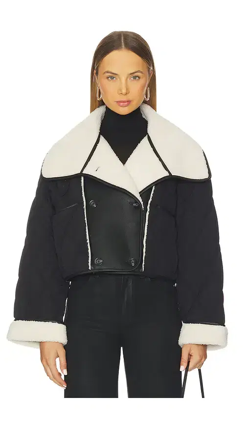 BLANKNYC Cropped Faux Leather Jacket