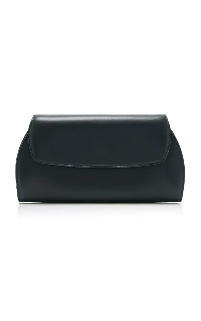 Curved Leather Clutch