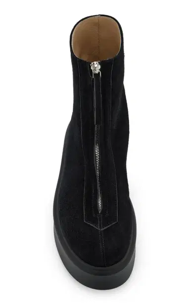 The Row Zipped Suede Boots | Thumbnail 3 The Row Zipped Suede Boots | Thumbnail 3