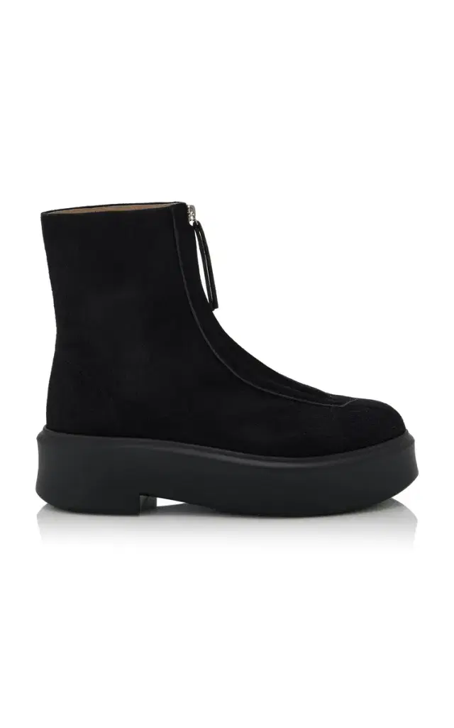 The Row Zipped Suede Boots
