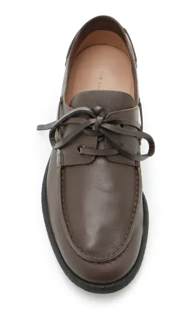 The Row Novus Leather Boat Shoes | Thumbnail 4