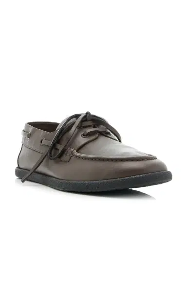 The Row Novus Leather Boat Shoes | Thumbnail 5