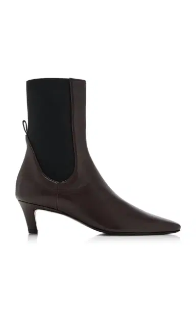 Toteme The Mid Heel Leather Boots | Thumbnail 1
