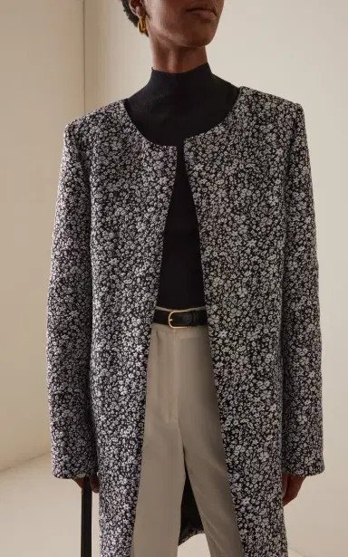 Toteme Collarless Floral Coat | Thumbnail 2