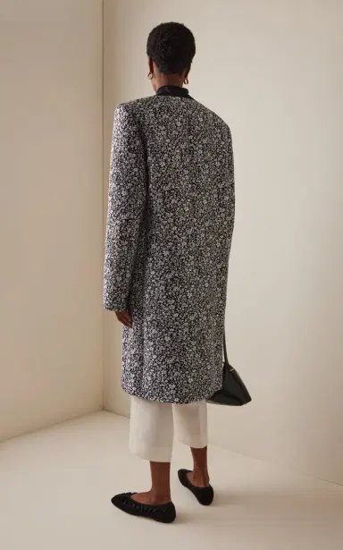 Toteme Collarless Floral Coat | Thumbnail 4