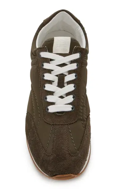 Toteme Quilted Suede-Trimmed Sneakers | Thumbnail 3 Toteme Quilted Suede-Trimmed Sneakers | Thumbnail 3