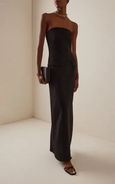 TOTEME Strapless Pocket Maxi Dress | Thumbnail 2 TOTEME Strapless Pocket Maxi Dress | Thumbnail 2