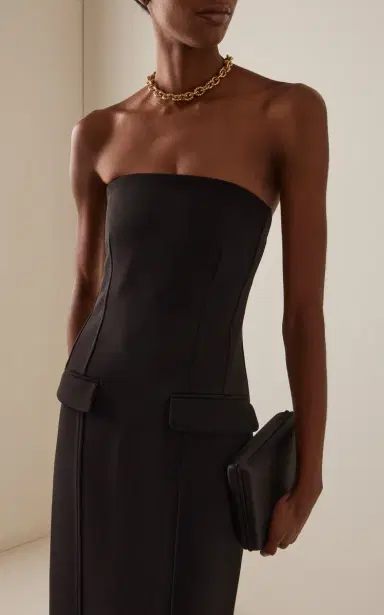 TOTEME Strapless Pocket Maxi Dress | Thumbnail 3 TOTEME Strapless Pocket Maxi Dress | Thumbnail 3