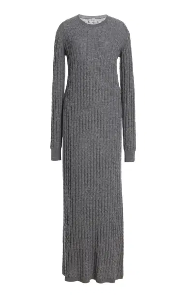 TOTEME Cable Knit Wool Maxi Dress | Thumbnail 6 TOTEME Cable Knit Wool Maxi Dress | Thumbnail 6
