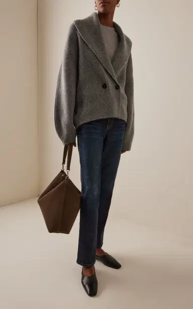 Toteme Shawl-Lapel Wool Cardigan | Thumbnail 3 Toteme Shawl-Lapel Wool Cardigan | Thumbnail 3
