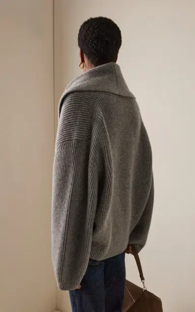 Toteme Shawl-Lapel Wool Cardigan | Thumbnail 4 Toteme Shawl-Lapel Wool Cardigan | Thumbnail 4