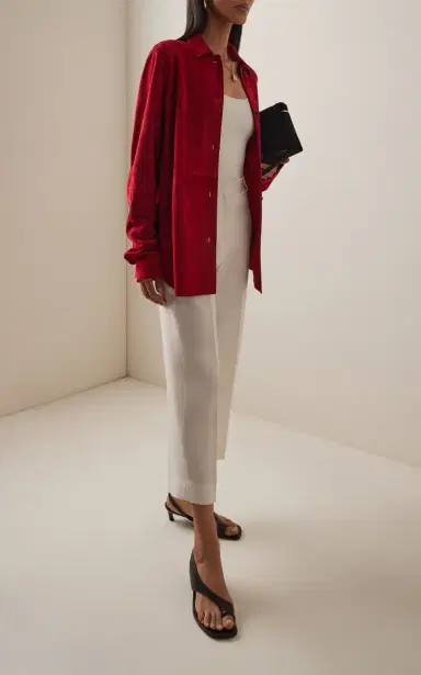 TOTEME Suede Overshirt | Thumbnail 2 TOTEME Suede Overshirt | Thumbnail 2