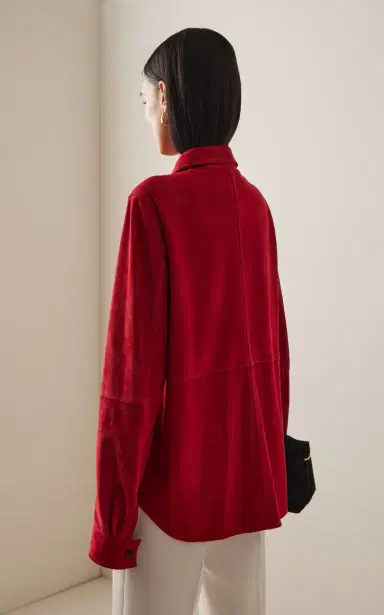 TOTEME Suede Overshirt | Thumbnail 4 TOTEME Suede Overshirt | Thumbnail 4