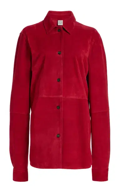 TOTEME Suede Overshirt | Thumbnail 1 TOTEME Suede Overshirt | Thumbnail 1