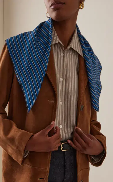 TOTEME Striped Silk Scarf | Thumbnail 3