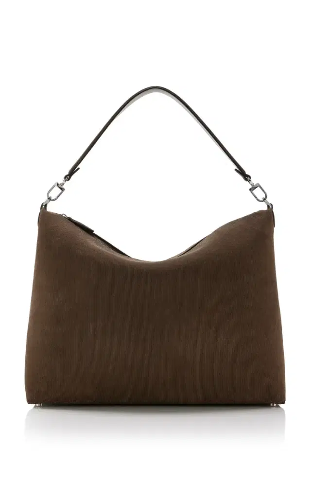 Medium Bevel Suede Bag