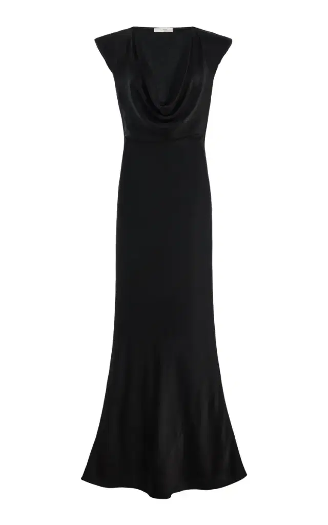 Tefra Draped Satin Gown