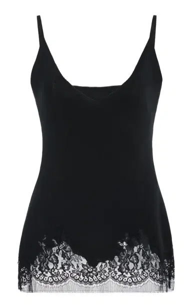 The Row Makka Lace-Trimmed Silk Top | Thumbnail 1 The Row Makka Lace-Trimmed Silk Top | Thumbnail 1