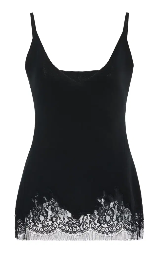 The Row Makka Lace-Trimmed Silk Top