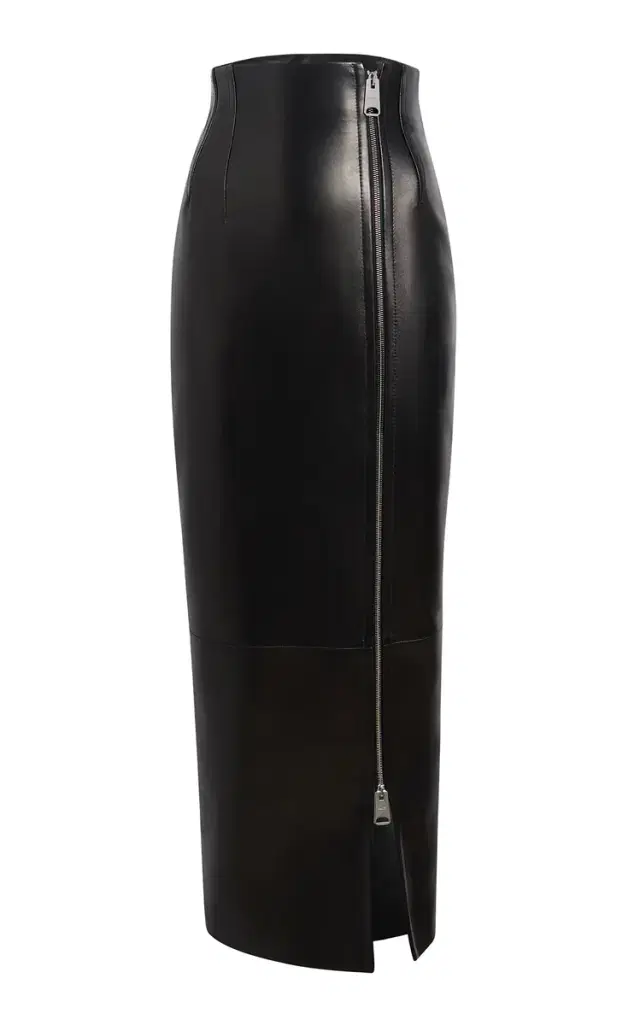 Gres Plongé Leather Maxi Skirt