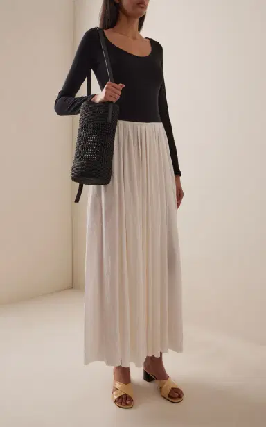 Khaite Carlotta Pleated Jersey Maxi Dress | Thumbnail 2 Khaite Carlotta Pleated Jersey Maxi Dress | Thumbnail 2