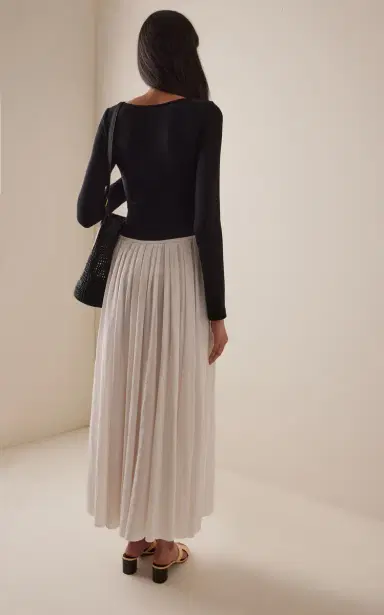 Khaite Carlotta Pleated Jersey Maxi Dress | Thumbnail 4 Khaite Carlotta Pleated Jersey Maxi Dress | Thumbnail 4