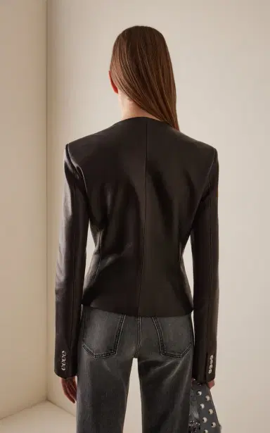 Khaite Nara Tailored Leather Jacket | Thumbnail 4