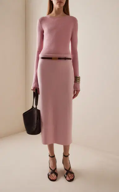 Khaite Patri Merino Wool Midi Skirt | Thumbnail 2 Khaite Patri Merino Wool Midi Skirt | Thumbnail 2