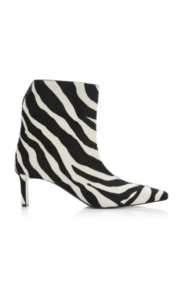 Khaite Ona Calf Hair Ankle Boots