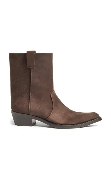 Khaite Clive Suede Ankle Boots | Thumbnail 1 Khaite Clive Suede Ankle Boots | Thumbnail 1
