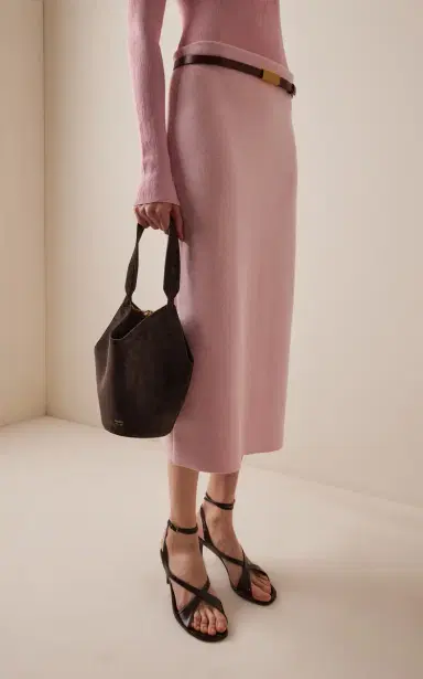 Khaite Lotus Mini Suede Tote Bag | Thumbnail 2