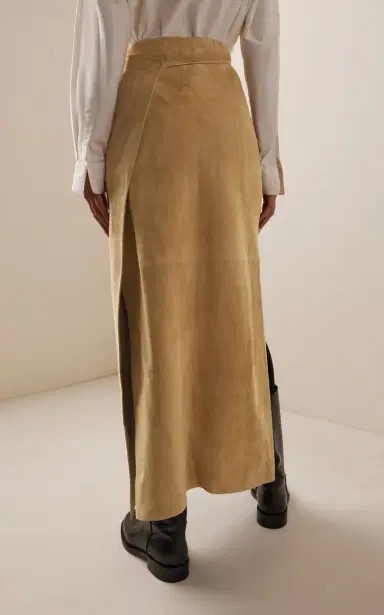 The Row Danas Suede Maxi Wrap Skirt | Thumbnail 5