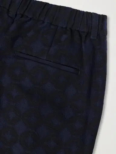 Blue Blue Japan Straight-Leg Pleated Cotton and Wool-Blend Jacquard Suit Trousers - Men | Thumbnail 5 Blue Blue Japan Straight-Leg Pleated Cotton and Wool-Blend Jacquard Suit Trousers - Men | Thumbnail 5