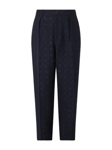 Blue Blue Japan Straight-Leg Pleated Cotton and Wool-Blend Jacquard Suit Trousers - Men | Thumbnail 1 Blue Blue Japan Straight-Leg Pleated Cotton and Wool-Blend Jacquard Suit Trousers - Men | Thumbnail 1